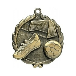 Premium Soccer Sculptured Medal With Ribbon | Custom Medals Canada