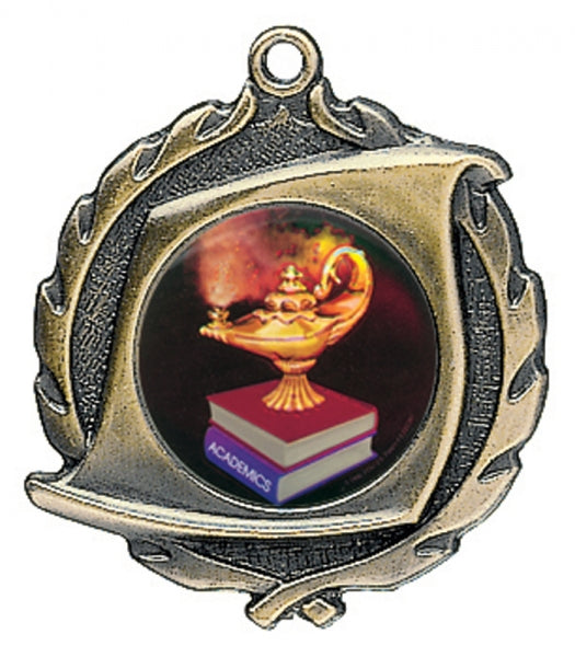 1¾" Scroll 1" Holder Sculptured Medal | Custom Sports Award