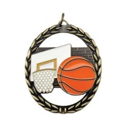 Basketball Space Medal With Ribbon | Custom Sports Medals Canada