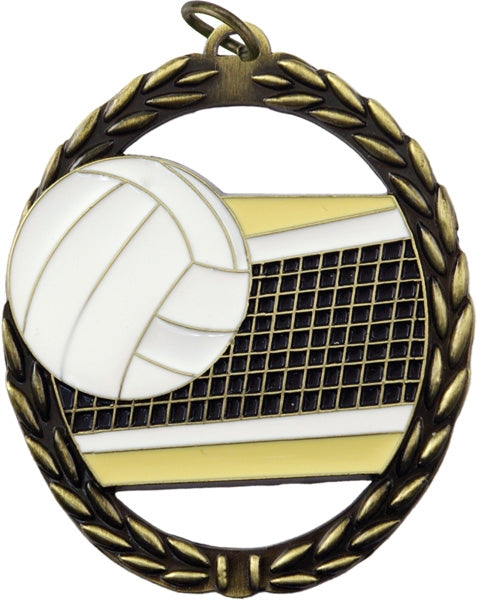 Volleyball Negative Space Medals | Custom Sports Medals Canada