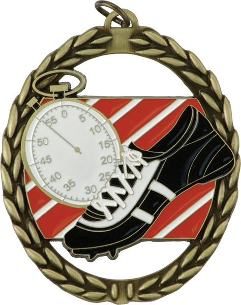 Track Negative Space Medals | Custom Gold, Silver & Bronze Awards