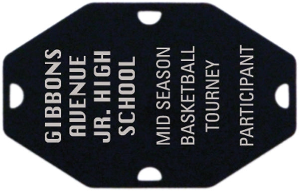 Black on Both Sides Blank Aluminum Street Tags | Medals Canada