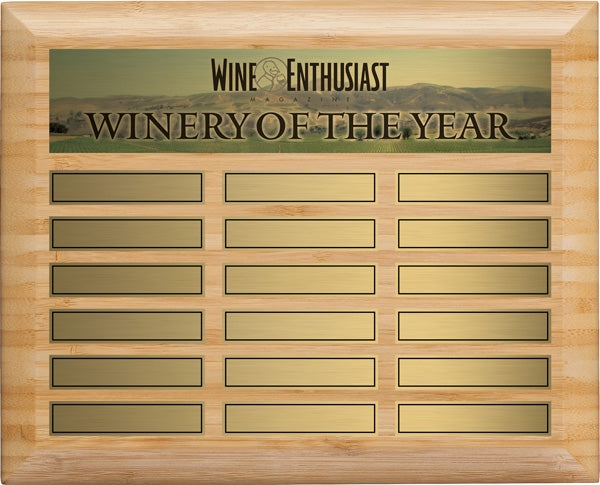 Celebrate Success With 10½"" x 13"" Bamboo Finish Annual Wall Plaque