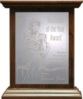 Roman Style Plaque | Engraved Wooden Awards Canada