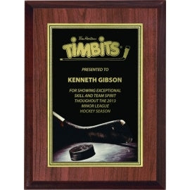 The Hockey Plaque | Custom Engraved Award for Ice Hockey