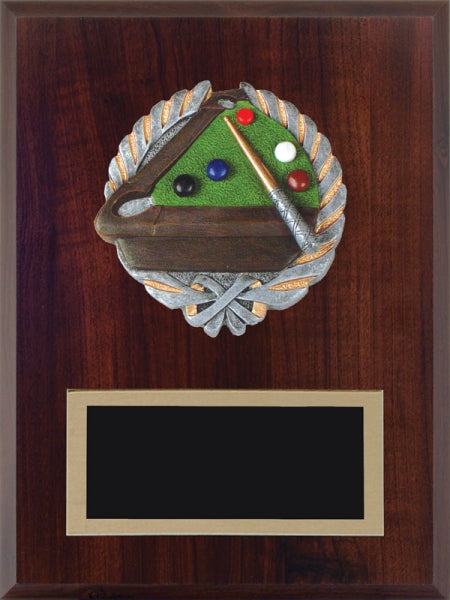 The Billiards Plaque | Custom Engraved Wooden Plaque Canada