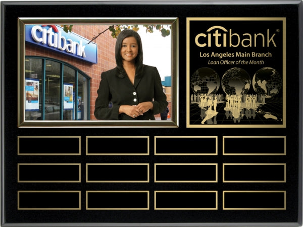 Online Premium Black Piano Finish Photo Plaque for Recognition