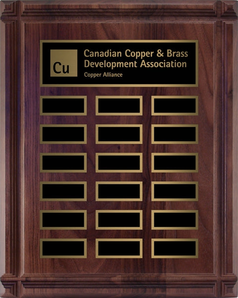 The Genuine Walnut Deep Groove Plaque | Custom Engraved Toronto