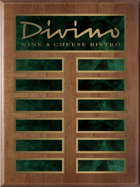 Buy 9"x 12" Walnut Finish Annual Plaque Online | Custom Wall Award