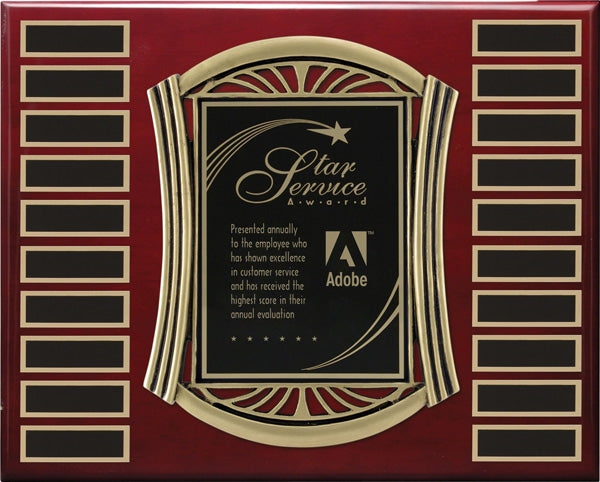 Rosewood Stafford Annual Plaque | Elegant Wood Wall Plaque