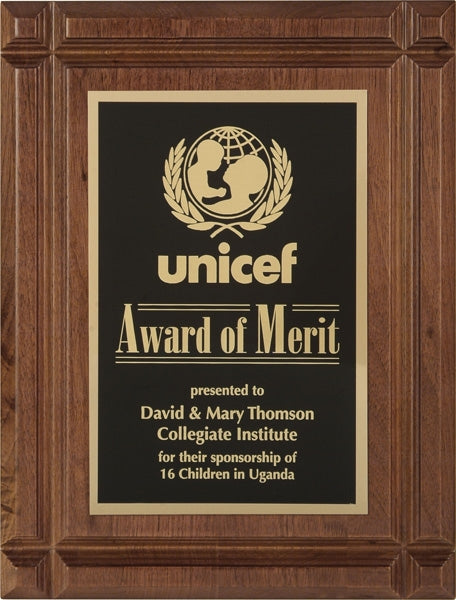 Deep Groove Bevel Plaque | Plaque Award with Engraving