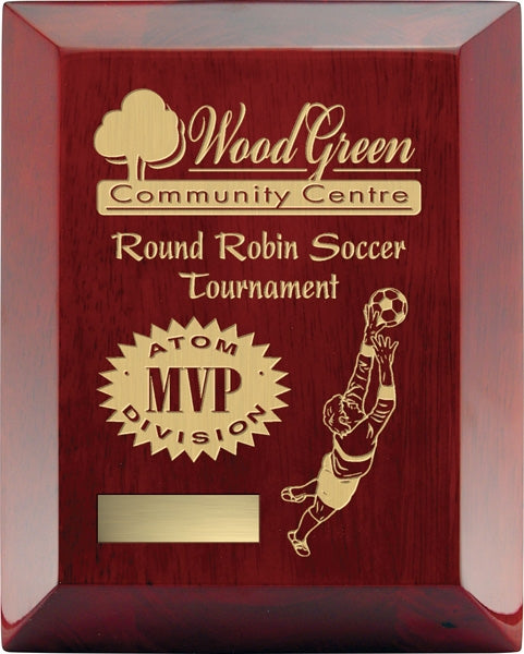 Best Rosewood Wide Bevel Laser Engraved Plaque