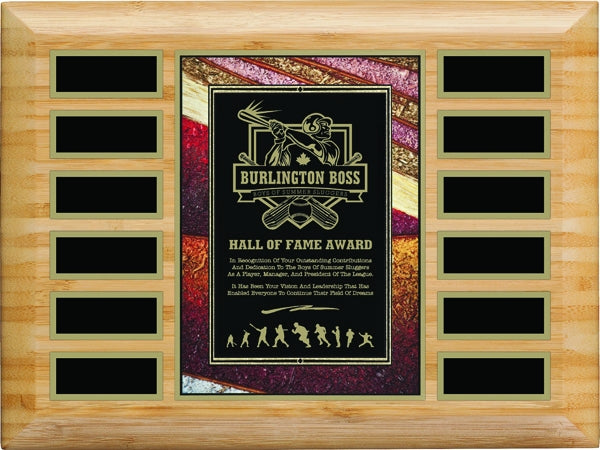 Bamboo Art Plate Annual | Personalized Wooden Wall Plaques