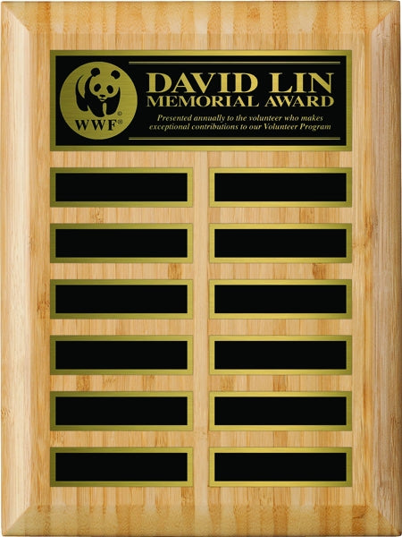 The Bamboo Annual Plaques | Custom Engraved Wall Plaques