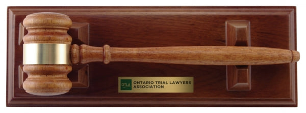 Buy Walnut Finish Gavel with Base Online | Custom Engraved Plaques