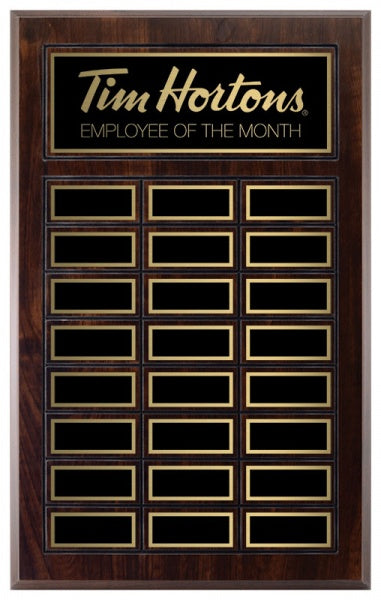 Custom Cherrywood Finish Annual Wall Plaque | Plaque Awards Canada