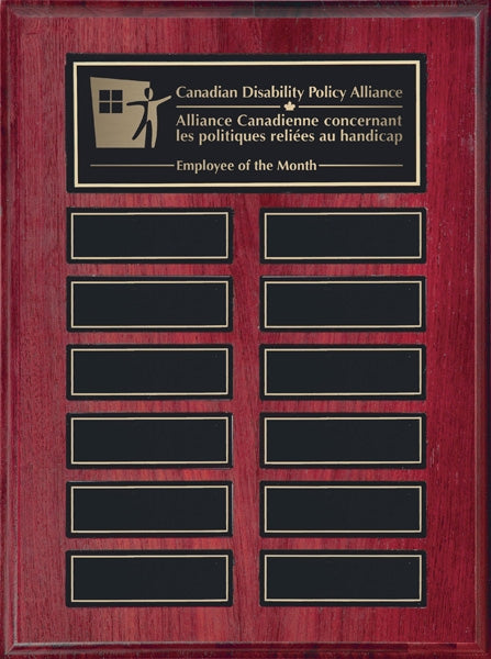 Rosewood Pocket Annual Plaque | Plaque Award Canada