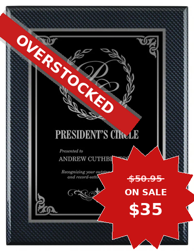 7" x 9" CARBON FIBER PLAQUE AWARD