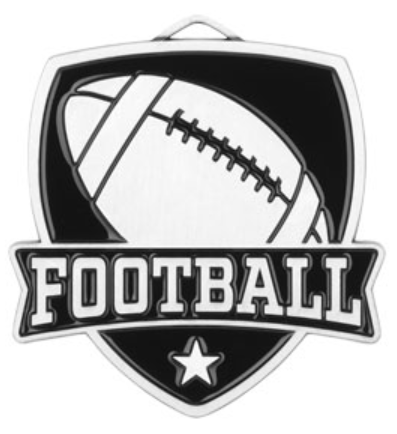 SCULPTURED VARSITY  FOOTBALL MEDAL