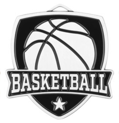 SCULPTURED VARSITY  BASKETBALL MEDAL
