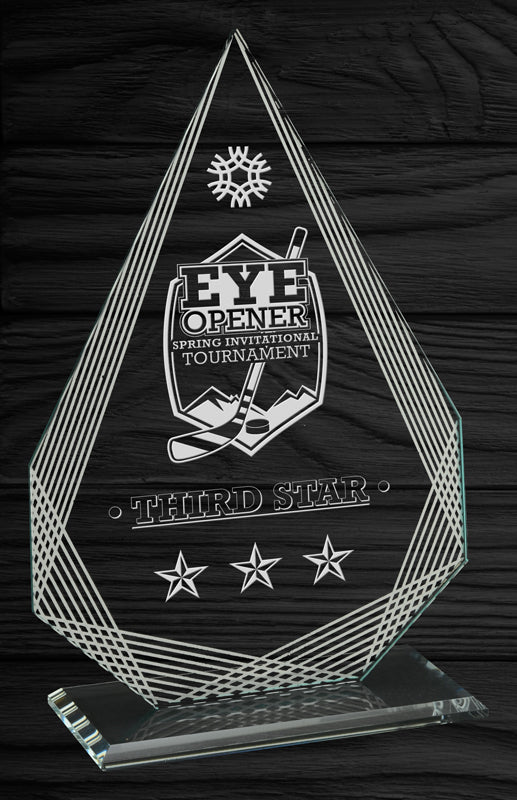 GLITTER  8¼” Glass Award