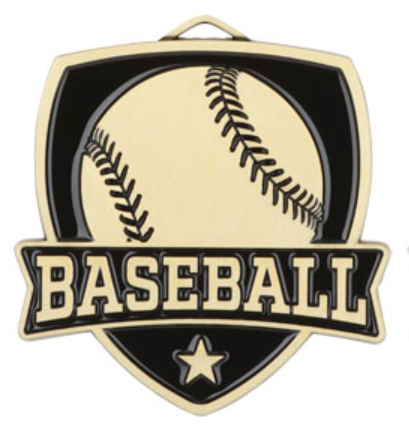 SCULPTURED VARSITY  BASEBALL MEDAL