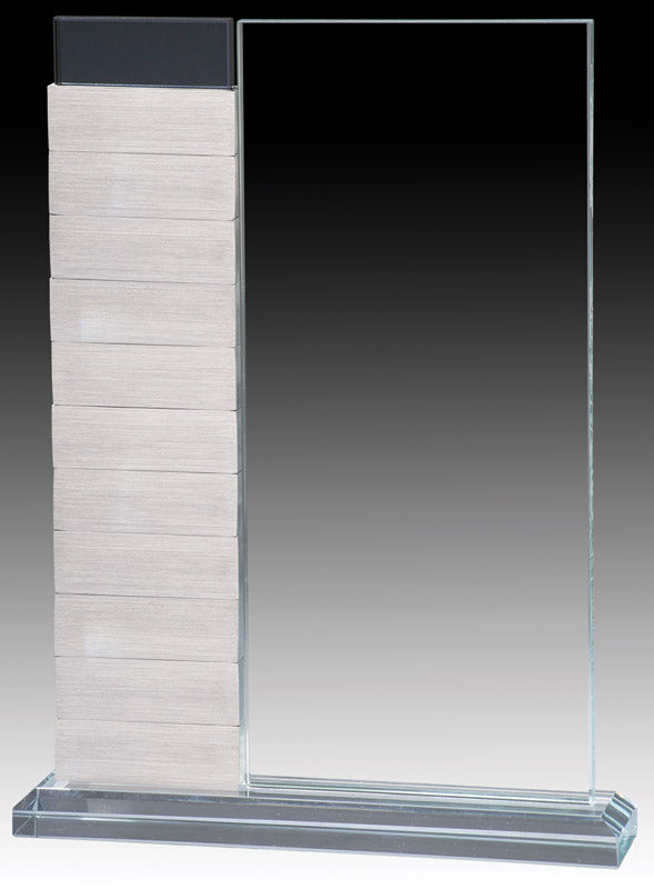 Clear Glass Perpetual Plaque on Base, 12 Plates, 10" x 7½"