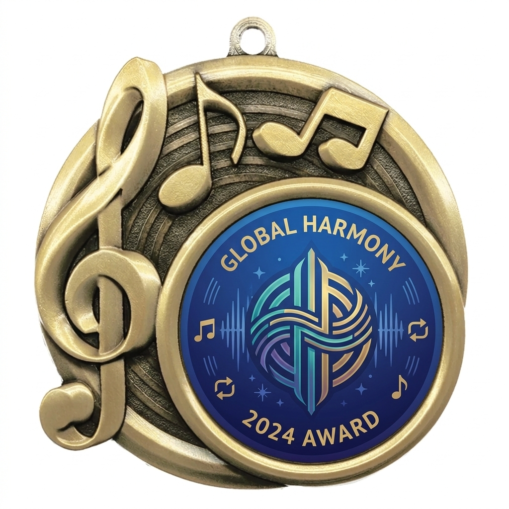2.5" Custom Music Medal