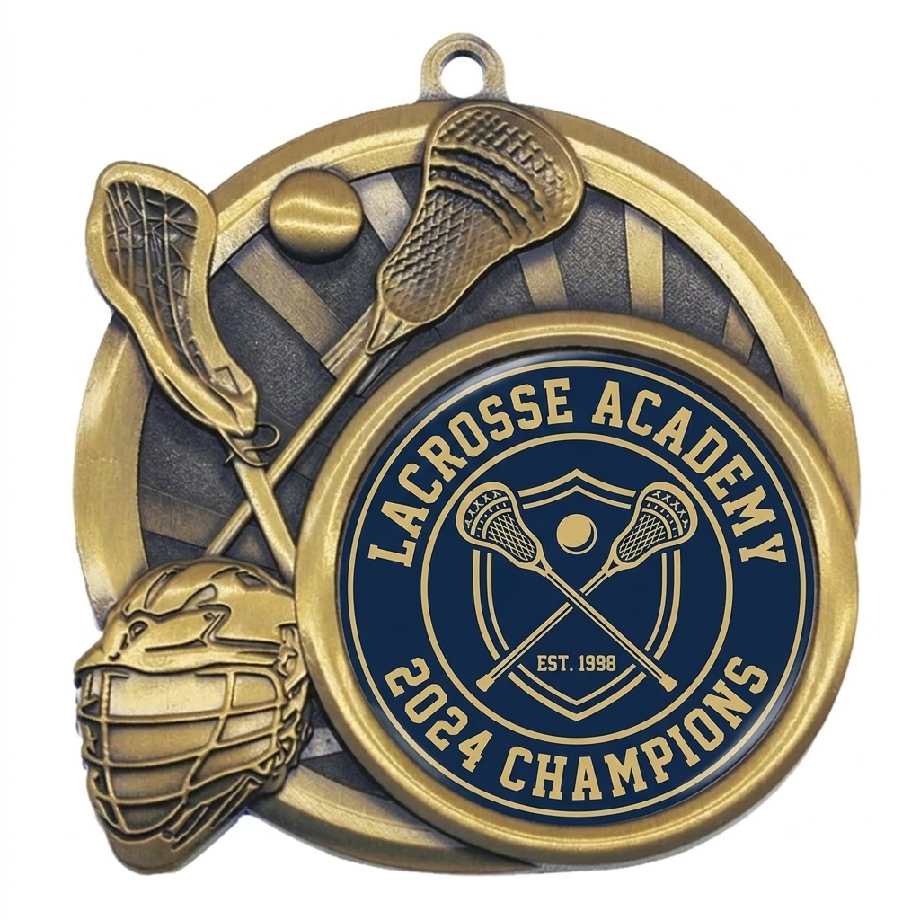 2.5" Custom Lacrosse Medal