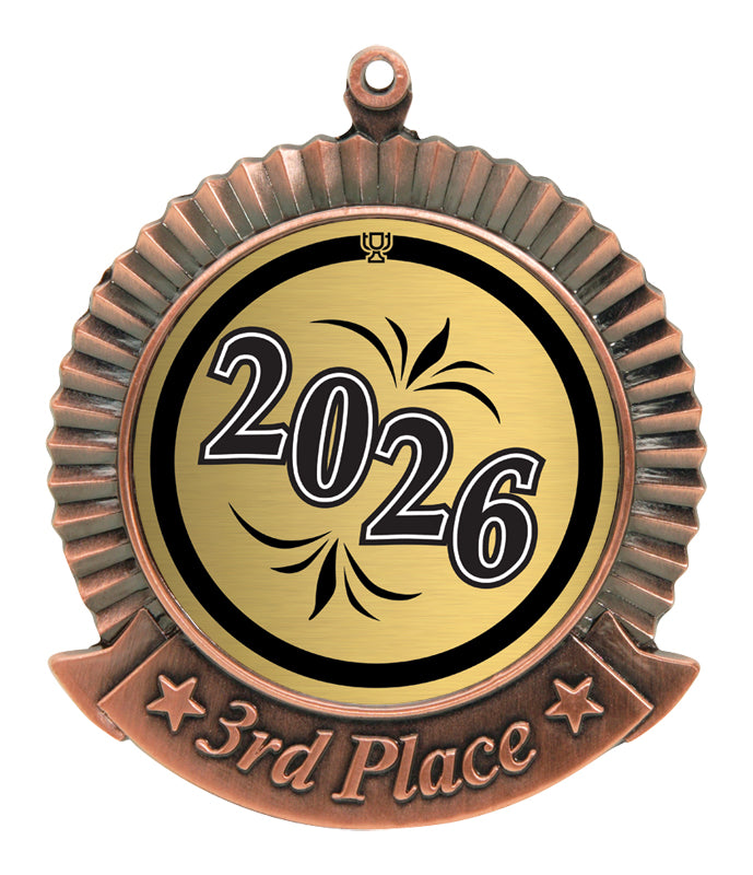 2¾” Custom 3rd Place Star Medal