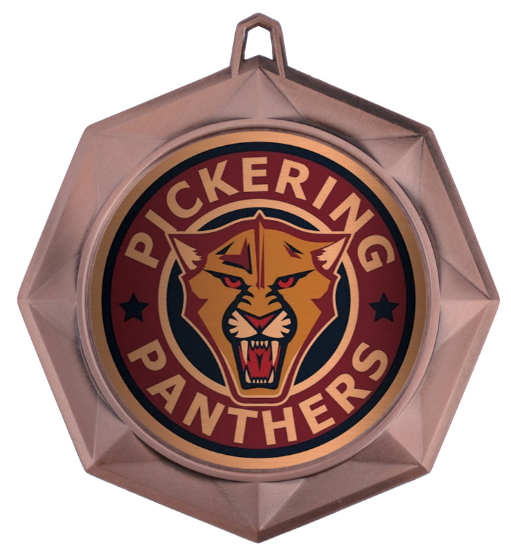 3" Custom Octagon Medal