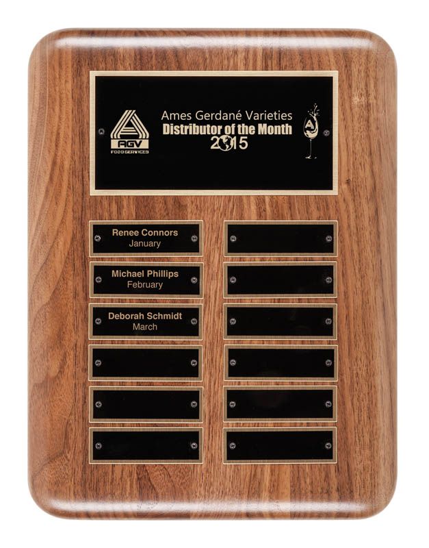 Solid Walnut Perpetual Plaque