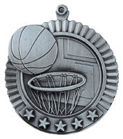 2¾” Basketball Diameter Star Medal