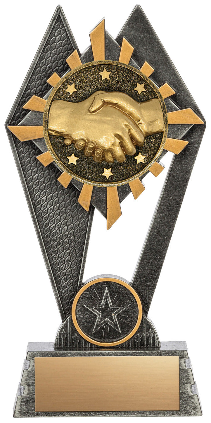 Peak Series Handshake Resin Trophy