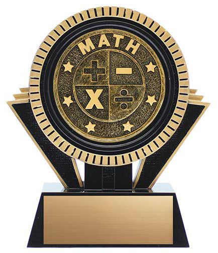 Apex Math Trophy, Black and Gold