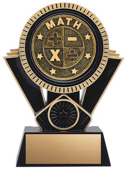 Apex Math Trophy, Black and Gold