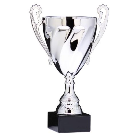 Classic Series Swirl Cup w/Handles, Silver
