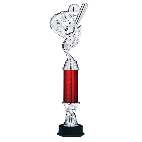 Helix Series Silver Trophy with Stars Column