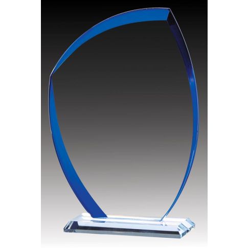 Glass Curve Peak Clear with Blue Edge