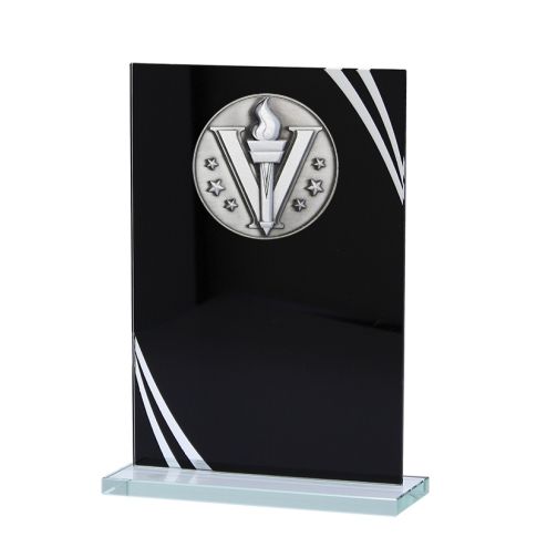 Matrix Series Black and Silver Glass Award