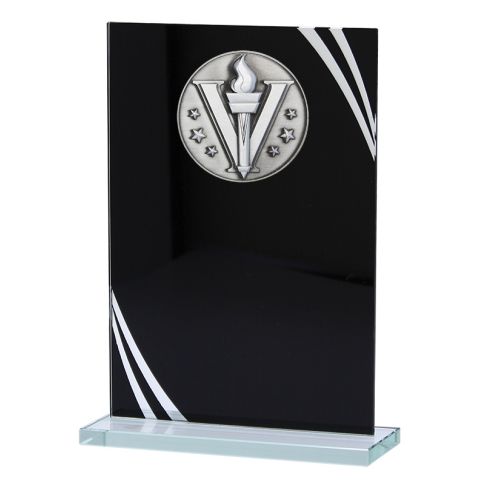 Matrix Series Black and Silver Glass Award