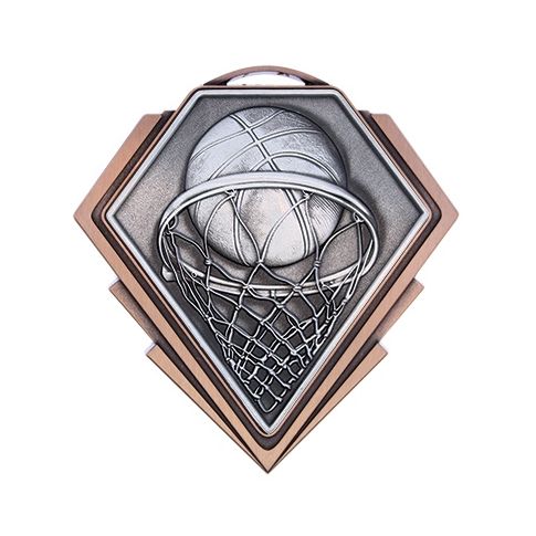 Diamond Series Basketball Medal