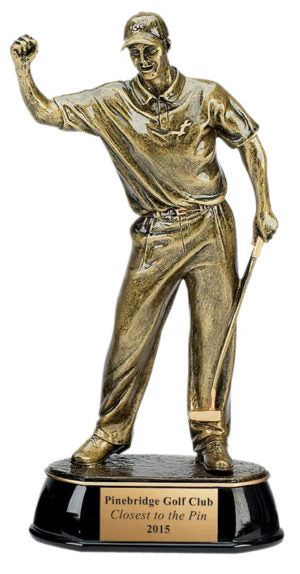 Resin Celebration Golfer 9″