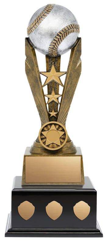 Baseball Zenith Resin on Black Wood