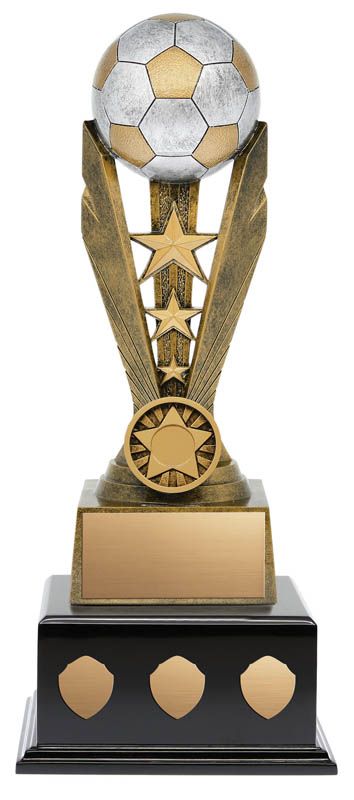 Soccer Zenith Resin on Black Wood