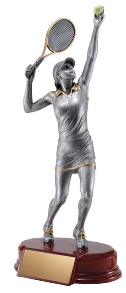 10½"  Classic Tennis Player Trophy Female