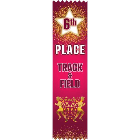 Ribbon Flat Track&Field 8" x 2" Awards