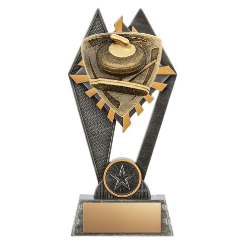 Pinnacle Series Curling Resin Trophy