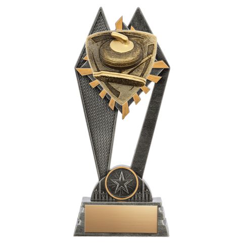 Pinnacle Series Curling Resin Trophy