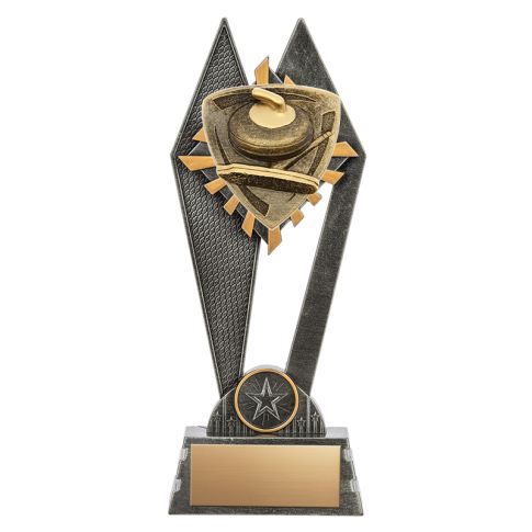 Pinnacle Series Curling Resin Trophy